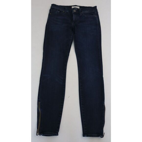 Madewell Women's Sz 25 Dark Wash Skinny Skinny Ankle Zip Denim Jeans $128 - Picture 5 of 9